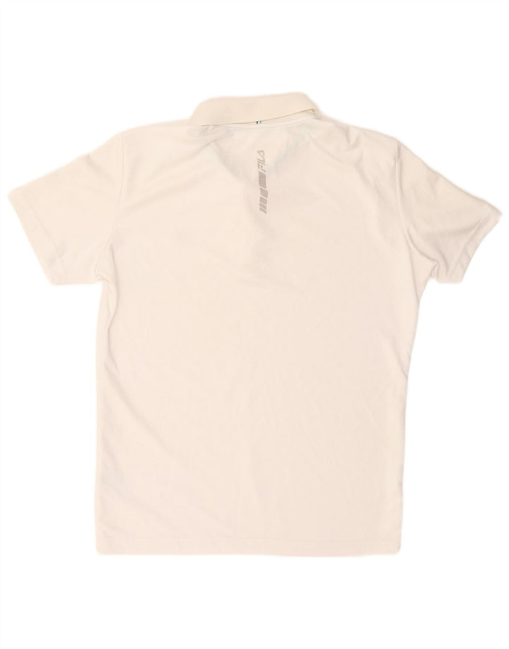 Polo FILA para hombre IT 52 poliéster blanco grande