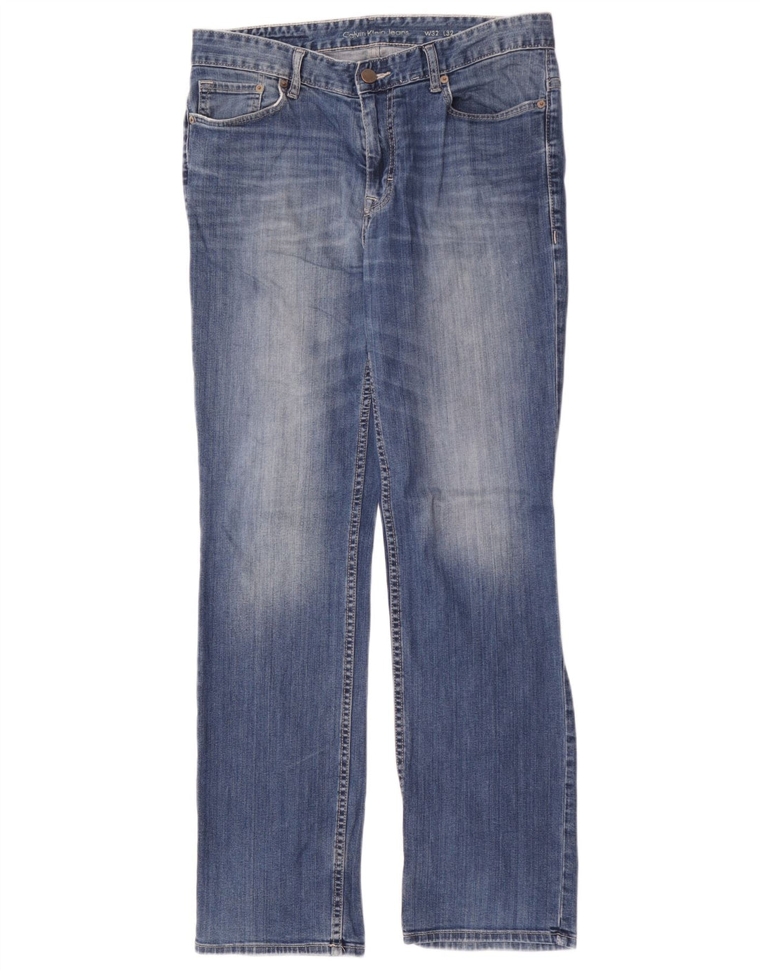 Calvin Klein Jeans rectos para hombre W32 L32 Algodón azul