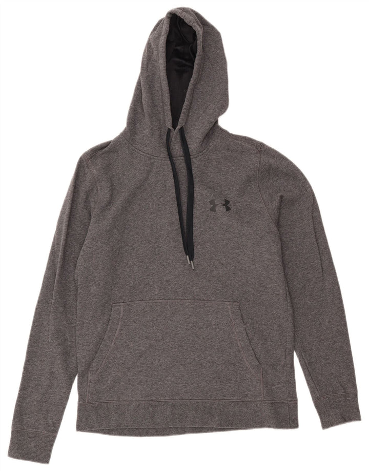 Under Armour Cold Gear Sudadera con capucha para hombre, jersey pequeño de algodón moteado en gris