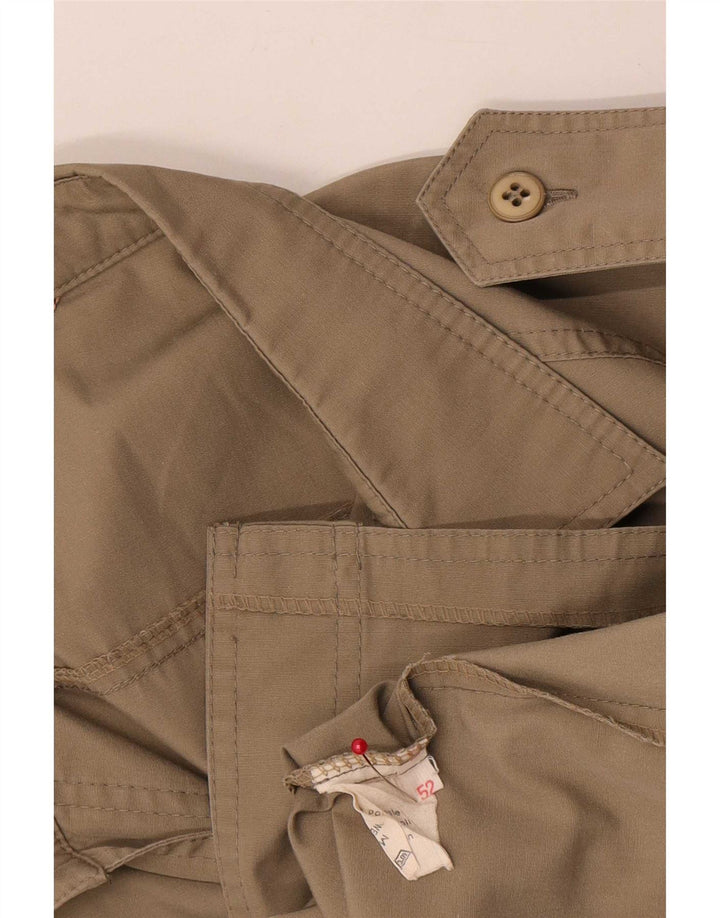 Vintage hombres militar chaqueta utilitaria Reino Unido 38 medio beige