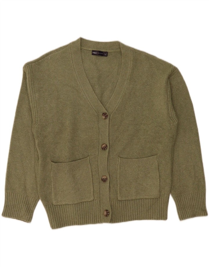 Marks & Spencer Cárdigan extragrande para mujer, talla 40, color caqui mediano