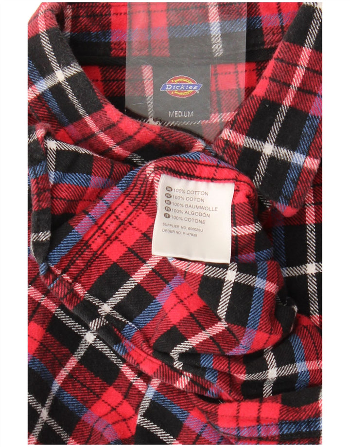 DICKIES Camisa de franela para hombre Algodón a cuadros rojos medianos