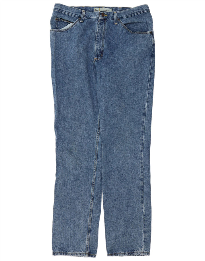 Vaqueros rectos de corte regular Lee para hombre W36 L34 Algodón azul