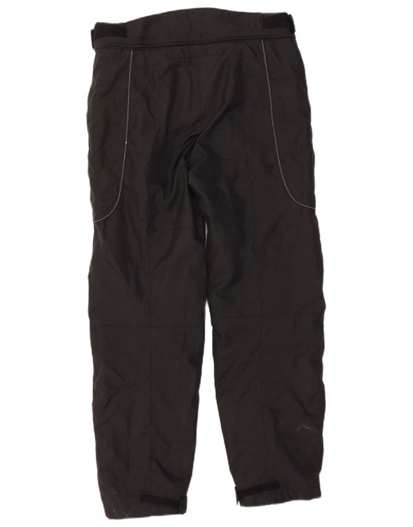 Prexport Pantalones rectos Moto Racer para hombre, talla grande, W32 L27, poliéster negro