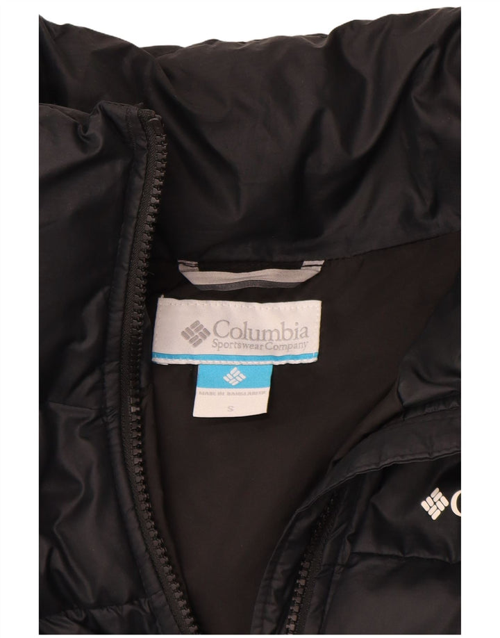 Columbia Chaqueta acolchada corta para mujer UK 10 Small Poliéster azul marino