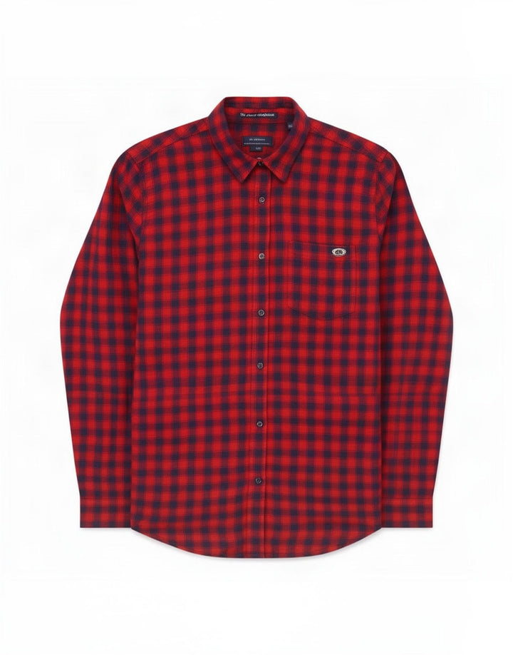 Superdry Camisa De Franela Mujer UK 40 Small Viscosa A Cuadros Rojos