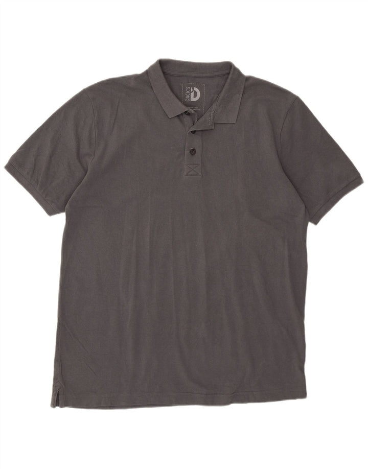 Dack's Polo para hombre de algodón gris grande
