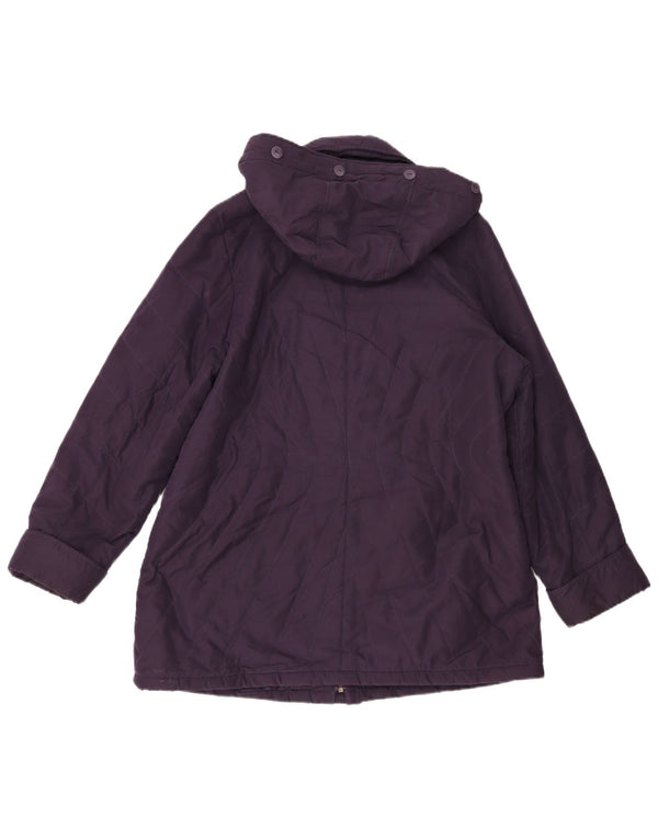 Marks & Spencer Chaqueta cortavientos con capucha para mujer UK 40 XL Poliéster morado