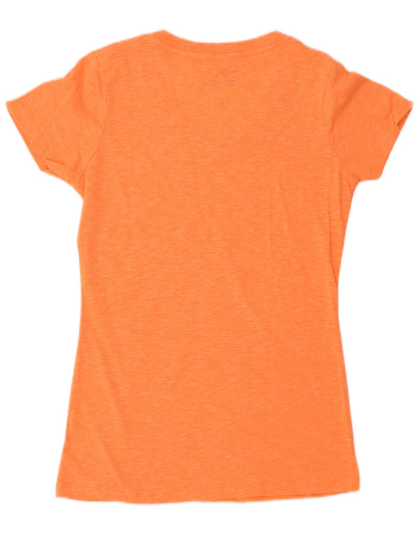 HARD ROCK CAFE Camiseta gráfica Singapur para mujer Top UK 14 Mediano Naranja