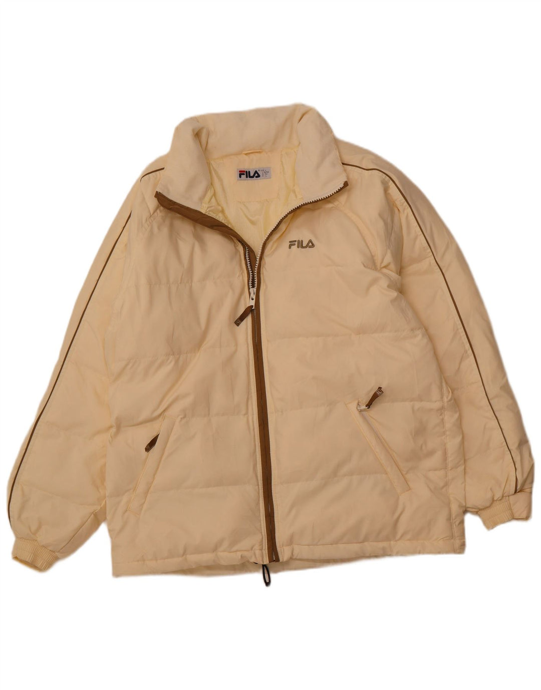 FILA Chaqueta acolchada para hombre Reino Unido 40 Poliéster amarillo grande