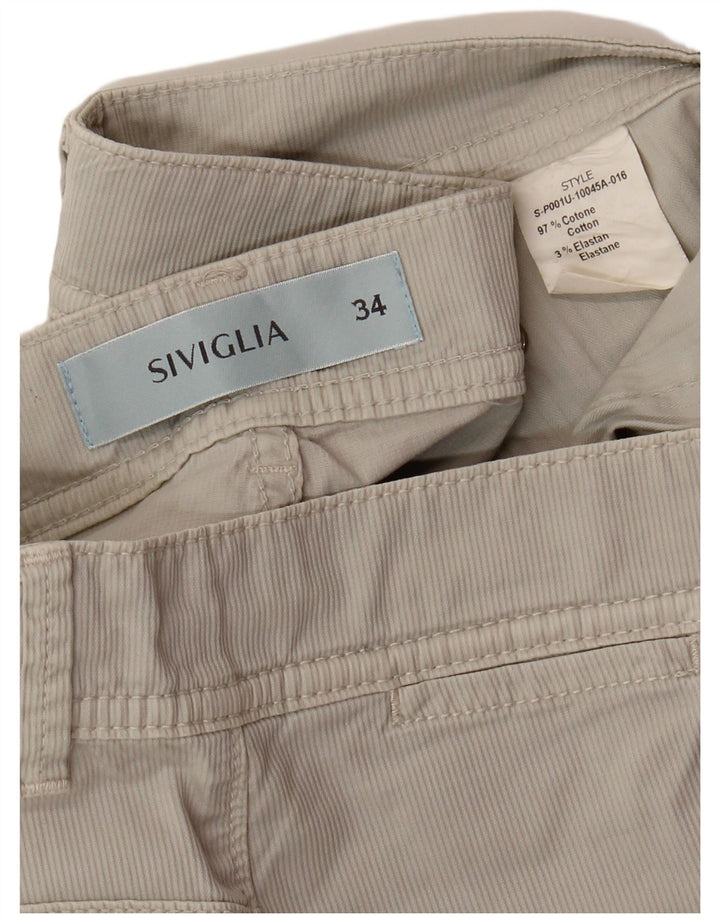 SIVIGLIA Pantalón recto de pana para hombre W34 L32 Algodón gris