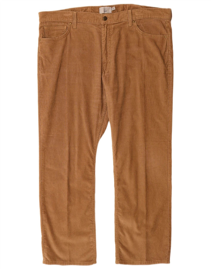 MARKS & SPENCER Pantalones rectos de pana para hombre W40 L29 Algodón beige