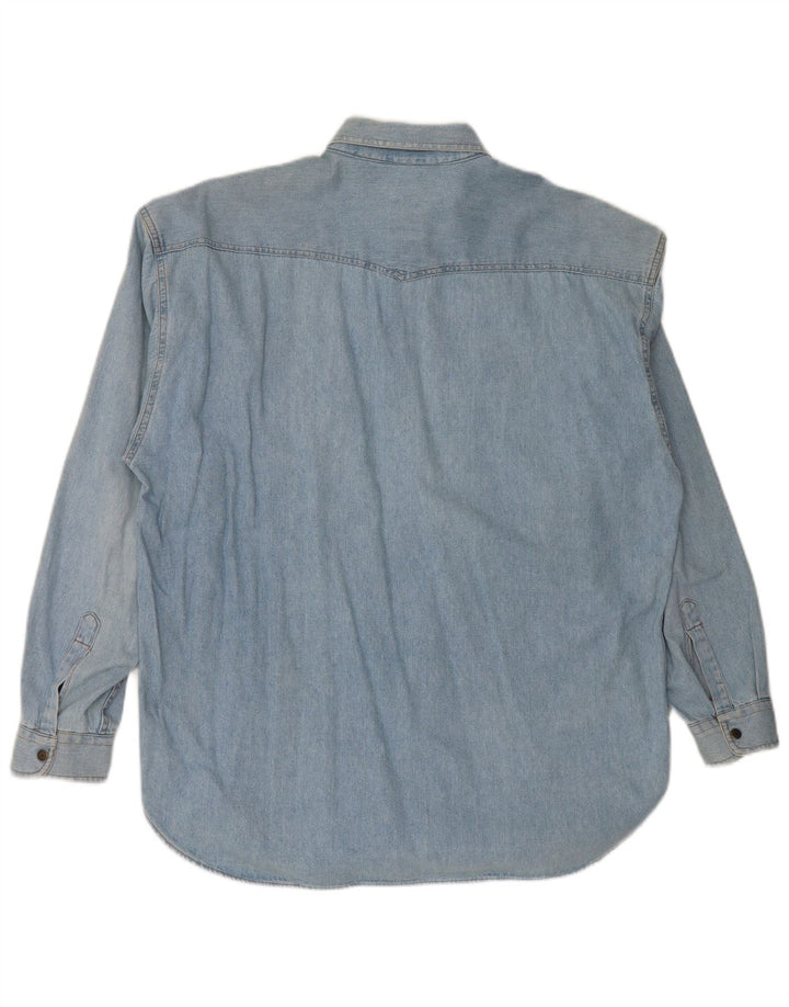 Casucci Camisa vaquera para hombre 2XL Algodón azul