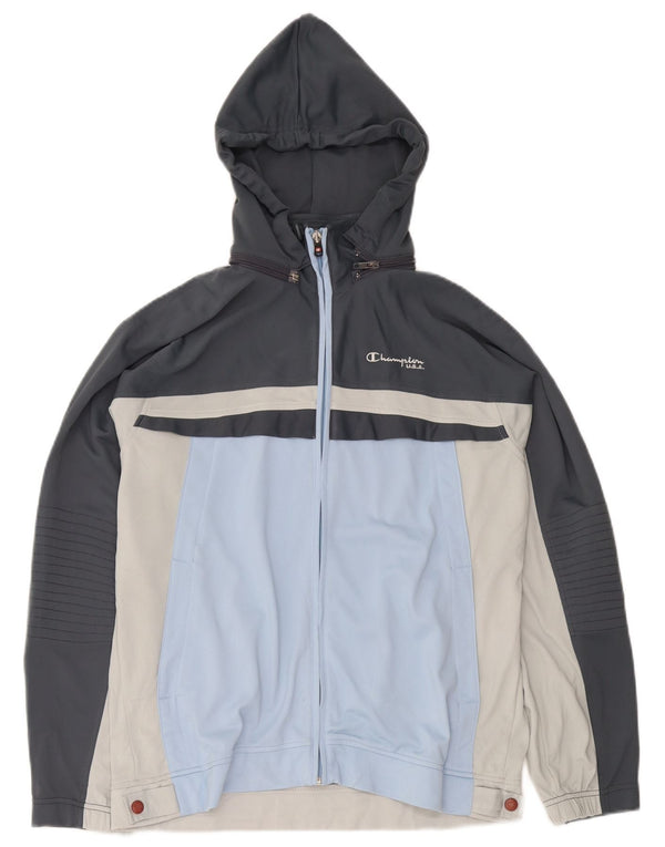 Champion Chaqueta De Chándal Con Capucha Para Hombre Small Grey Colorblock Sports