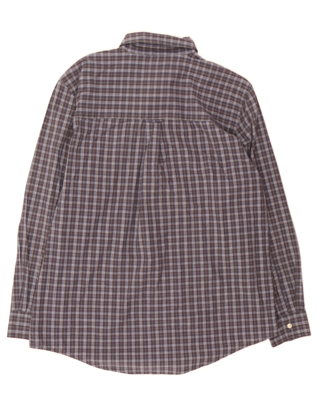 CHAPS Mens Easy Care Shirt Large Grey Check Cotton Vintage Chaps and Second-Hand Chaps from Messina Hembry 