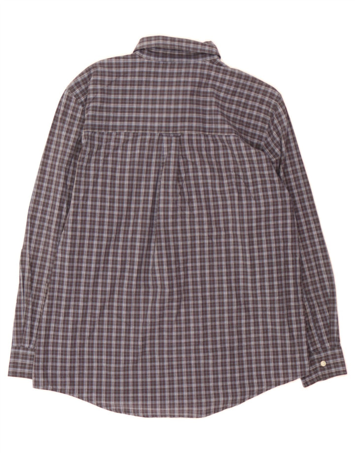 CHAPS Mens Easy Care Shirt Large Grey Check Cotton Vintage Chaps and Second-Hand Chaps from Messina Hembry 