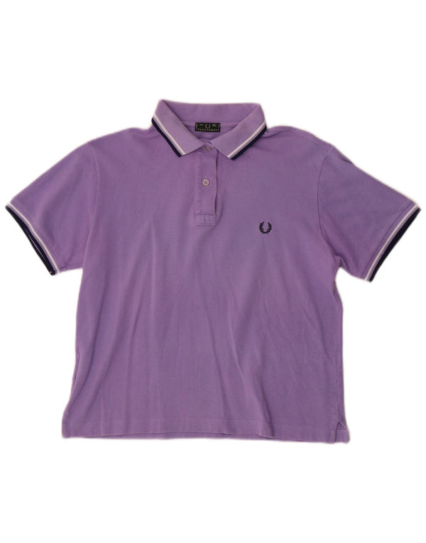 Fred Perry Polo Mujer UK 40 XL Algodón Púrpura