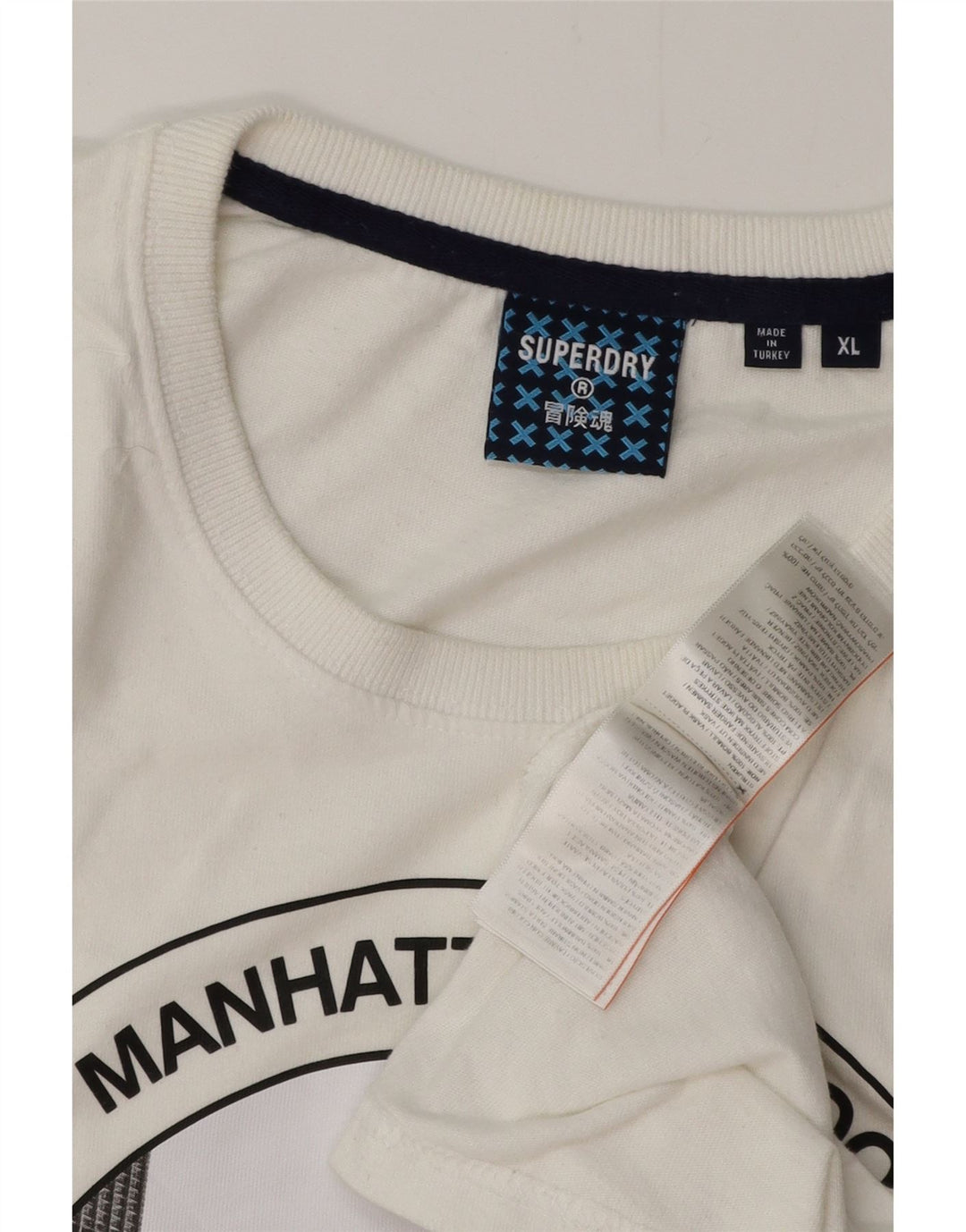 SUPERDRY Camiseta gráfica para mujer Top UK 40 XL Algodón blanco
