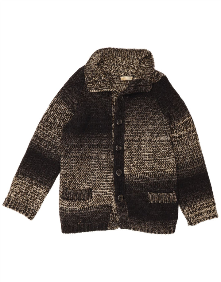 Vintage hombres medio negro moteado lana