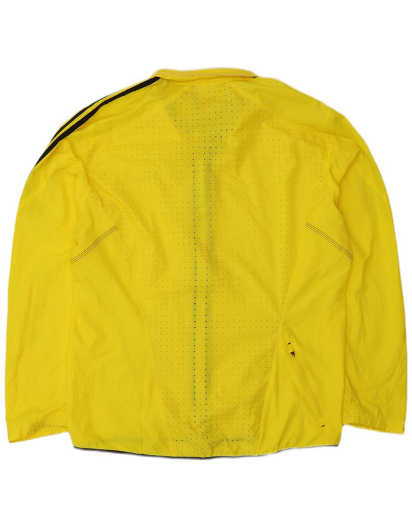 Adidas Chaqueta impermeable a prueba de clima para hombre Reino Unido 40 Poliéster amarillo grande