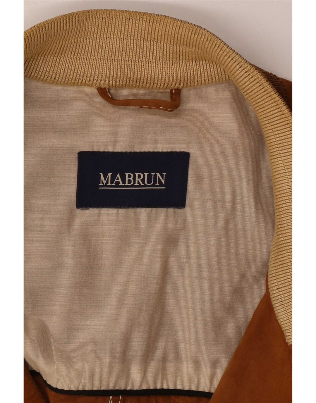 Mabrun Chaqueta bomber de ante para hombre IT 54 2XL Beige