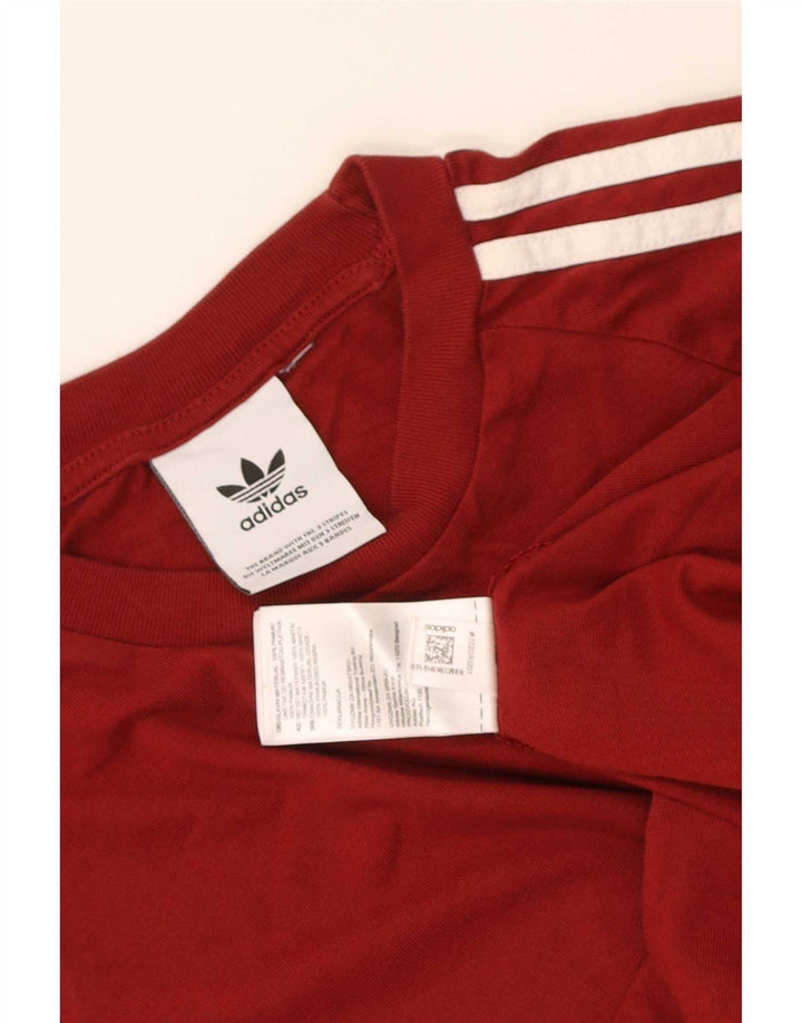Adidas Hombre Camiseta Top Small Rojo Algodón