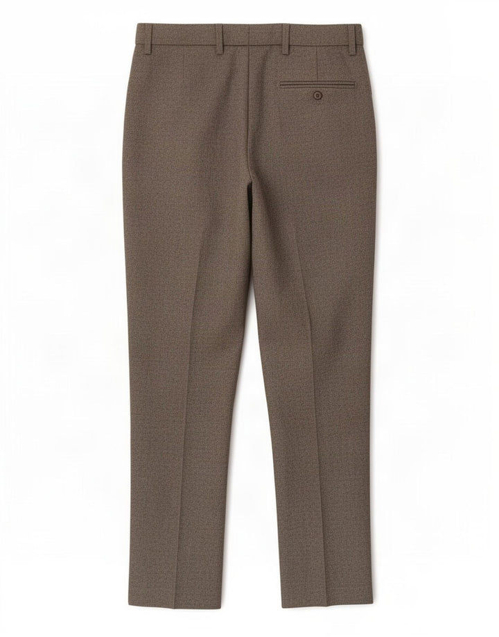Marks & Spencer Pantalón de traje regular recto para hombre W36 L31 Poliéster gris