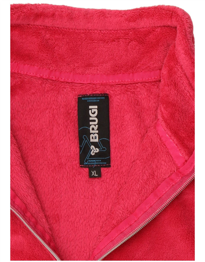 BRUGI Chaqueta polar para mujer ES 40 XL Poliéster rosa