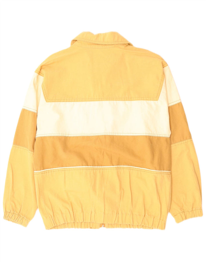 Vintage hombres bomber chaqueta Reino Unido 36 pequeño bloque de color amarillo