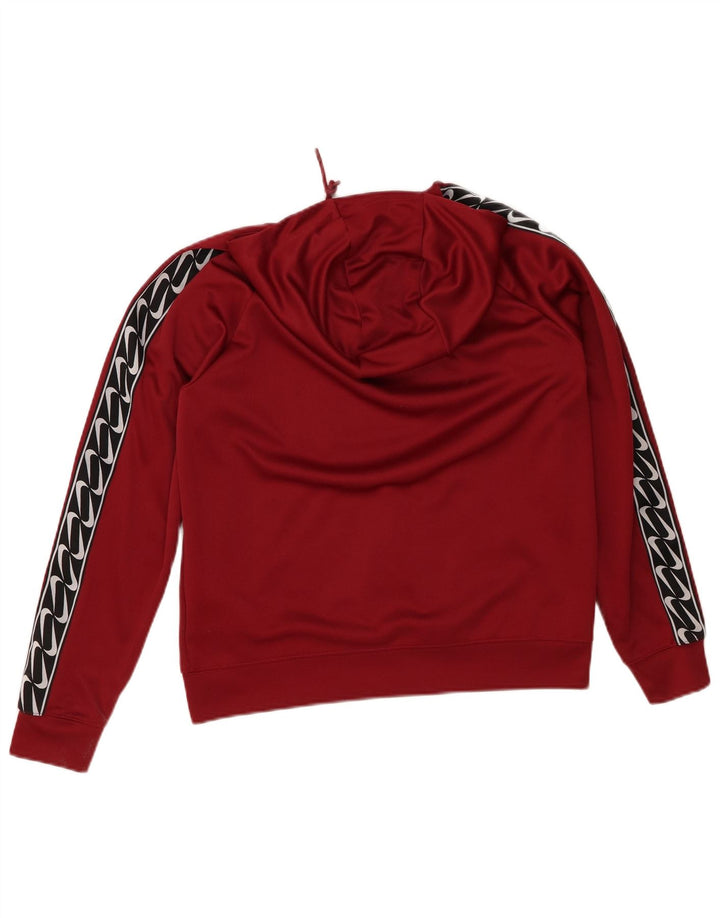 NIKE Mens Graphic Hoodie Jumper Small Red Colourblock Polyester