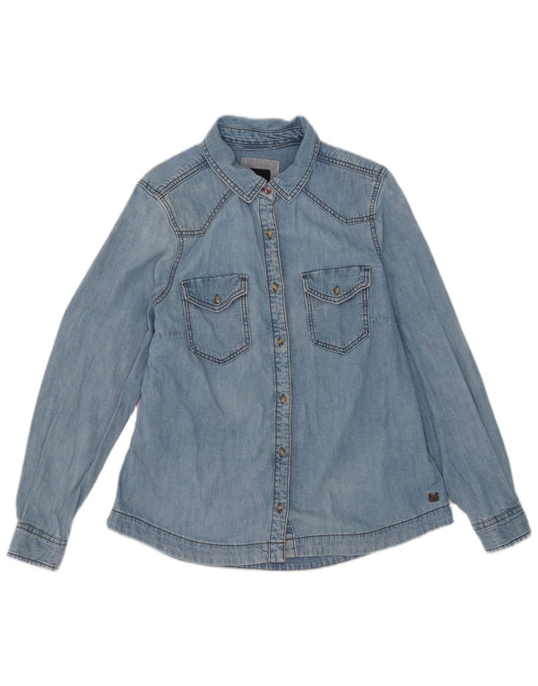 Crew Clothing Camisa vaquera para mujer UK 44 Algodón azul grande