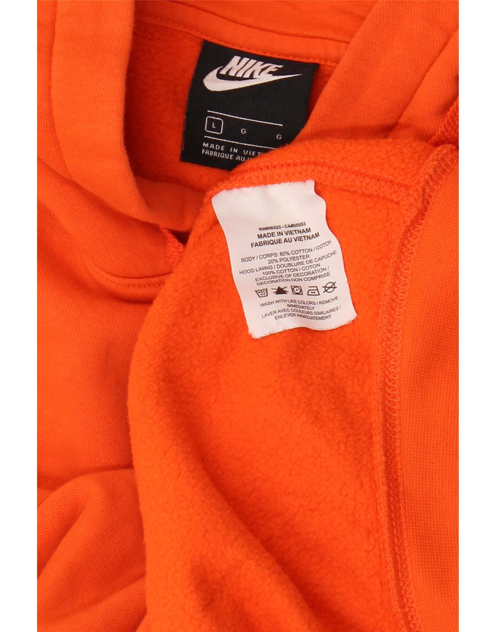 NIKE Jersey con capucha para hombre, talla grande, algodón naranja