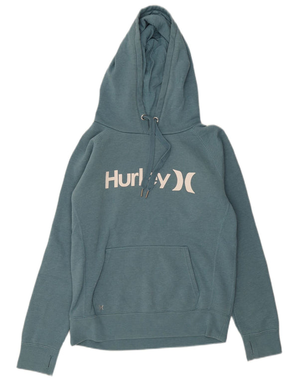 Hurley Sudadera con capucha gráfica para mujer UK 44 Algodón azul medio