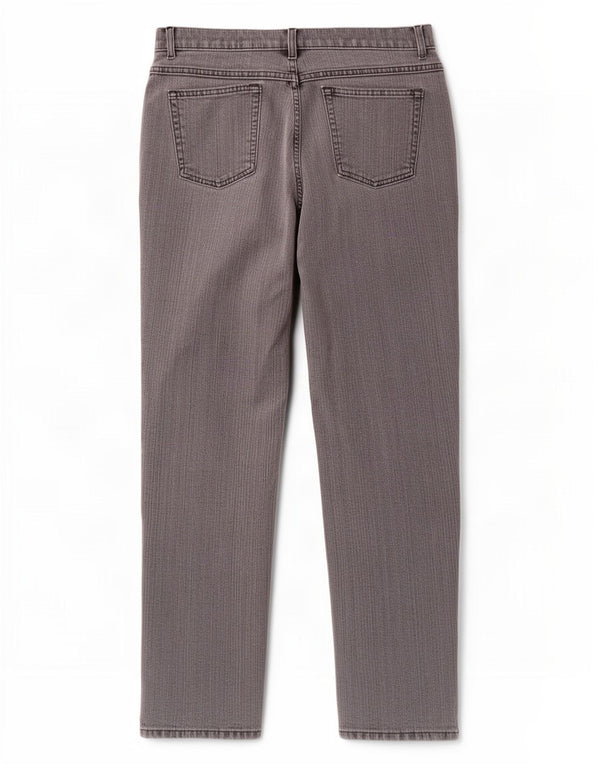 Marks & Spencer Vaqueros Rectos de Cintura Alta para Mujer UK 12 Medium W28 L28 Gris