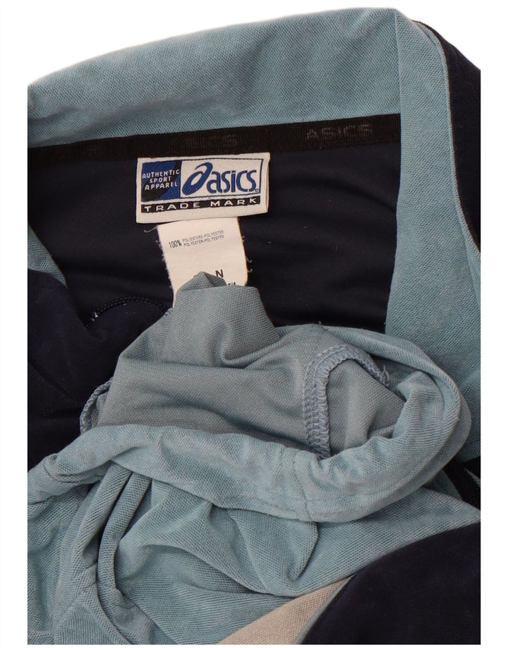 ASICS Hombre Chándal Top Chaqueta Grande Azul Colorblock Poliéster Deportes