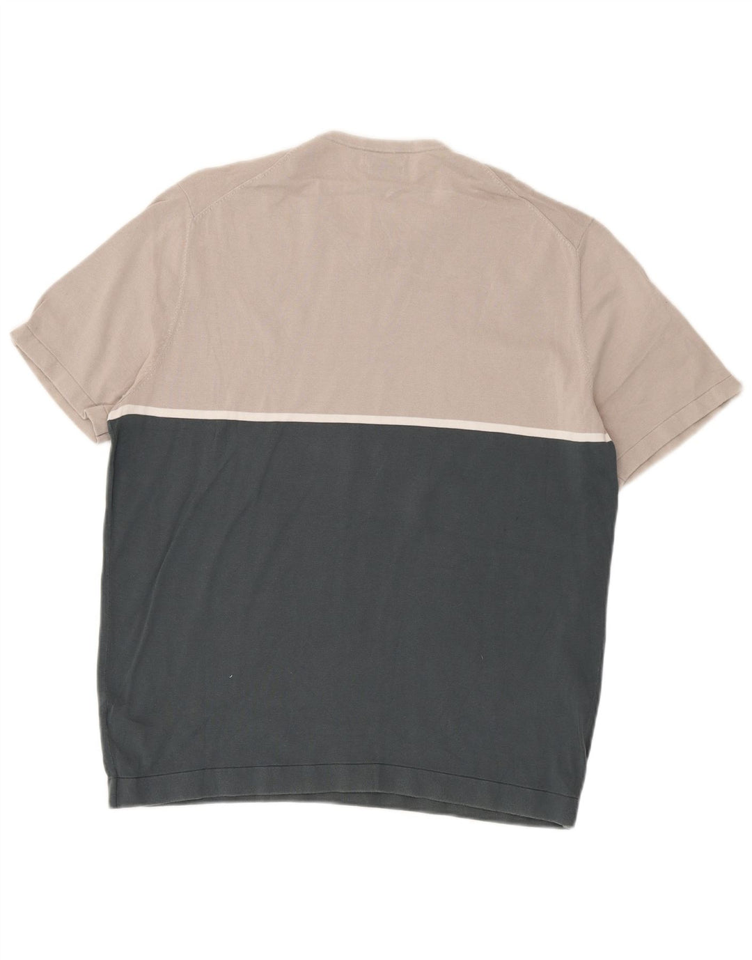 Massimo Dutti Jersey Cuello Redondo Hombre XL Gris Colorblock