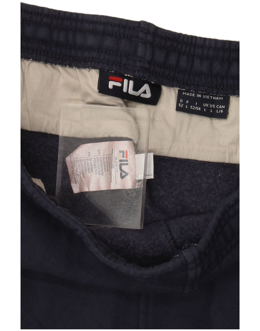 Fila Pantalones de chándal para mujer UK 46 Large Azul marino Algodón