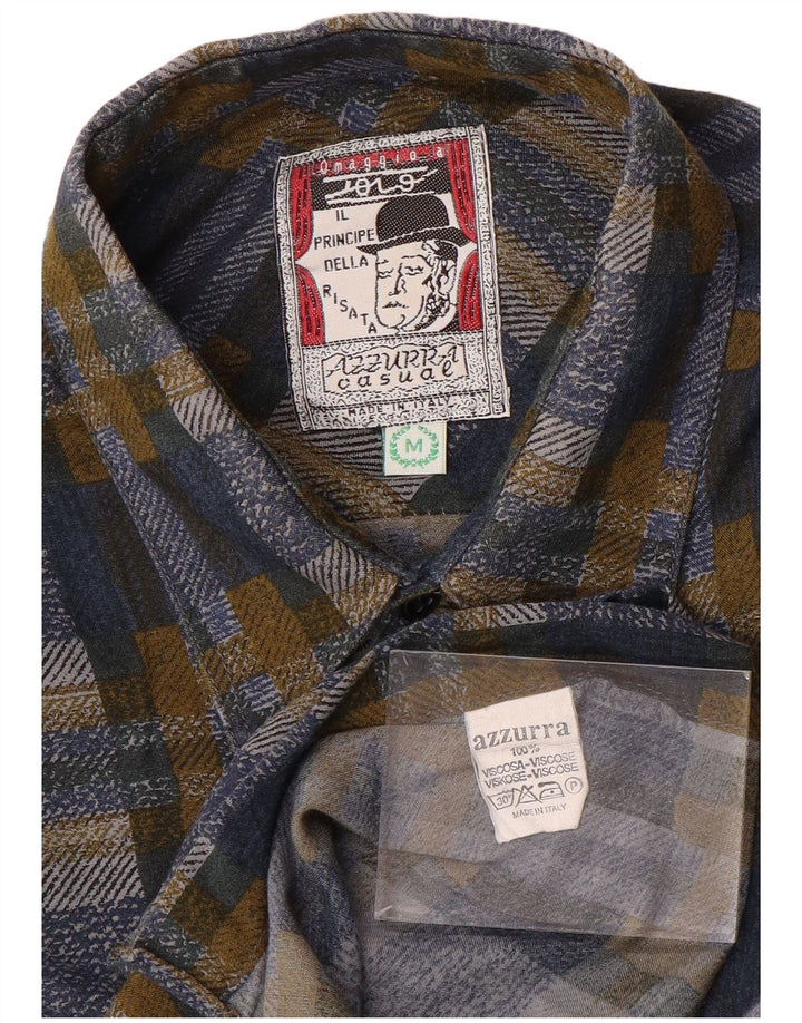 AZZURRA Camisa De Franela Mediana De Viscosa A Cuadros Multicolor