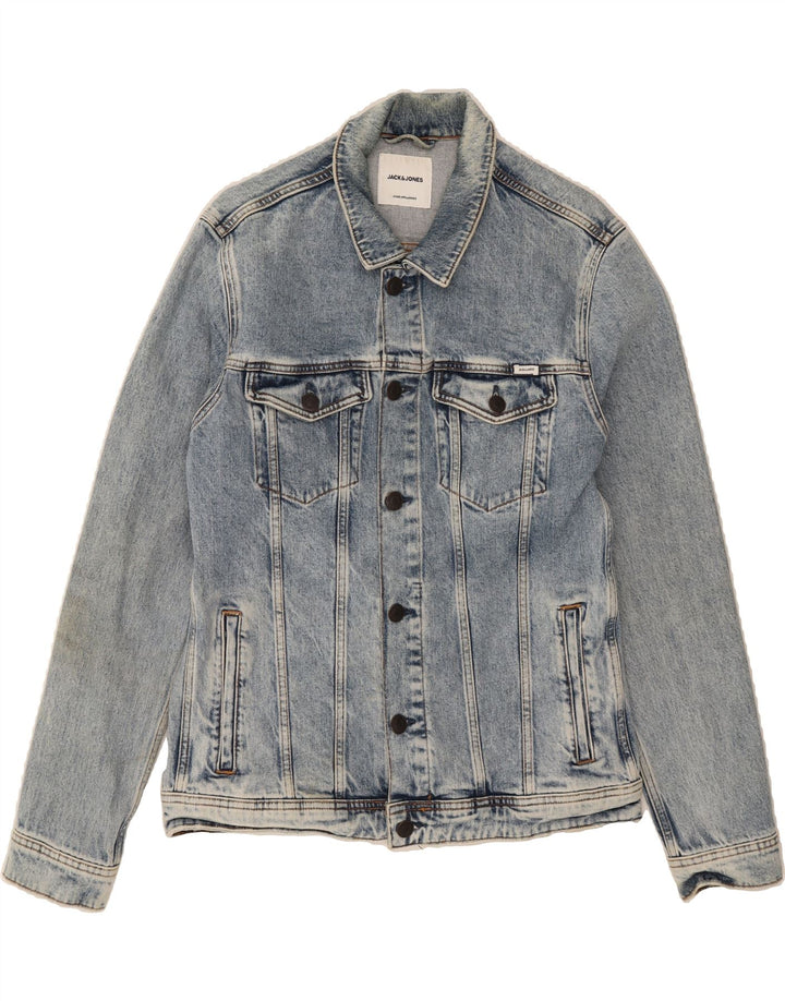 JACK & JONES Mens Denim Jacket UK 40 Large Blue Cotton Vintage Jack & Jones and Second-Hand Jack & Jones from Messina Hembry 