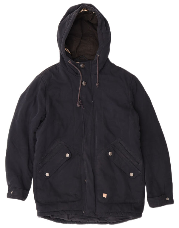 Jack & Jones Chaqueta cortavientos con capucha para hombre UK 36 Small Azul marino Poliéster