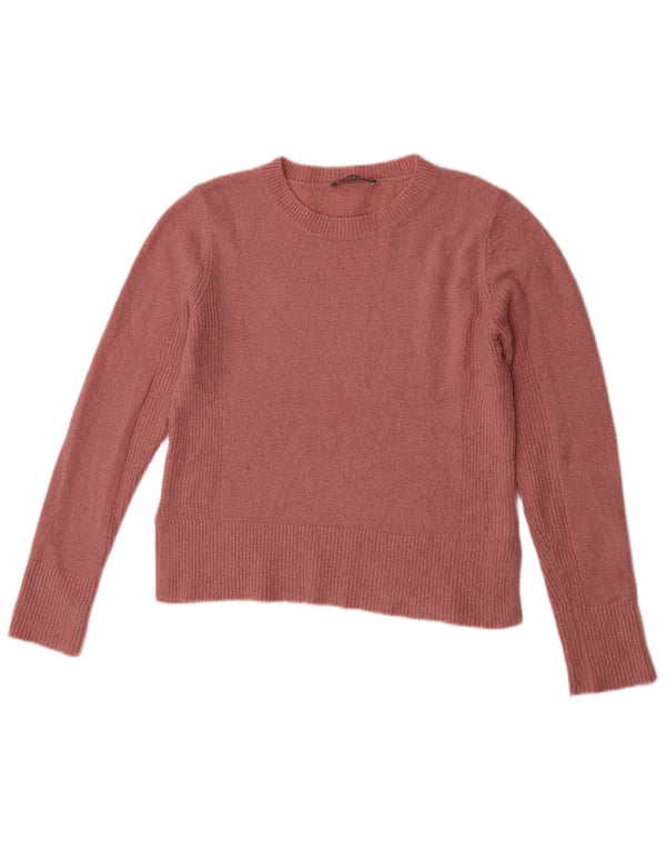 Oasis - Jersey para mujer con cuello barco, talla 40, acrílico rosa mediano