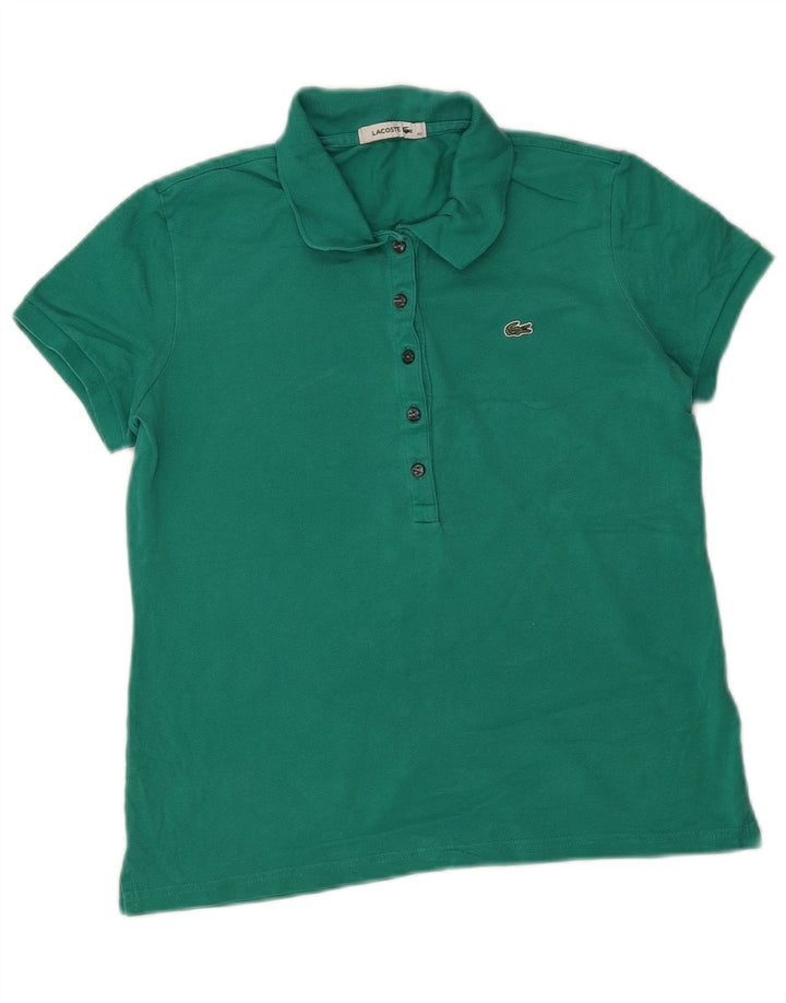 Polo Lacoste Mujer Talla 40 Algodón Verde Medio