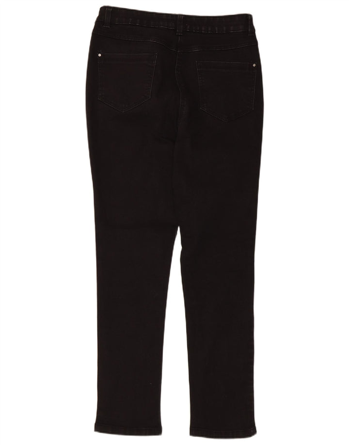 M&Co Vaqueros ajustados para mujer UK 12 Medium W30 L27 Algodón negro