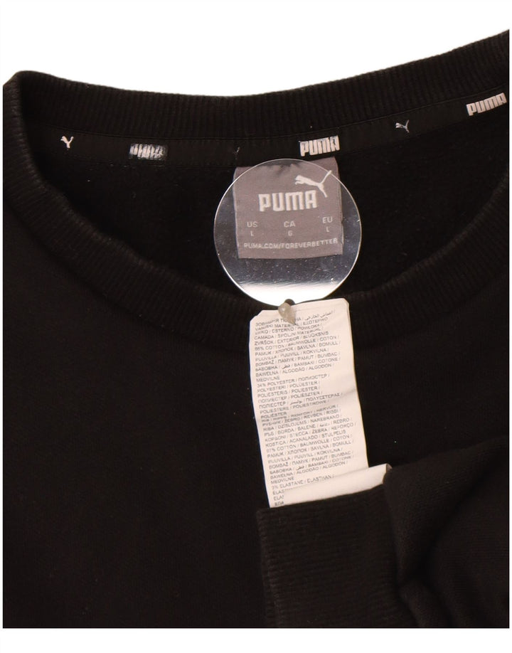 Puma Hombre Sudadera Jumper Grande Algodón Negro
