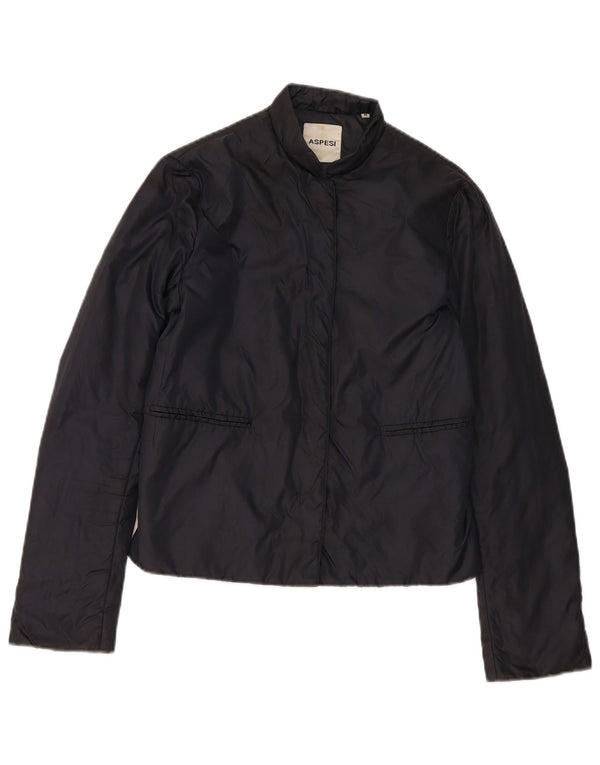 Aspesi Chaqueta Bomber para Mujer UK 44 Mediana Azul Marino Poliamida