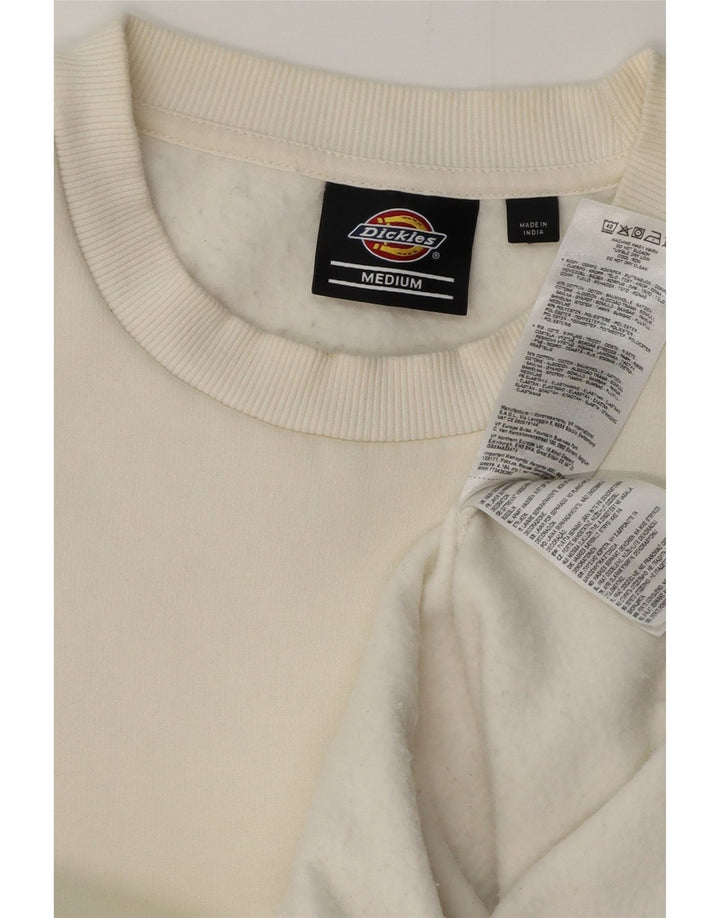 DICKIES Sudadera tipo jersey para hombre de algodón blanco roto mediano