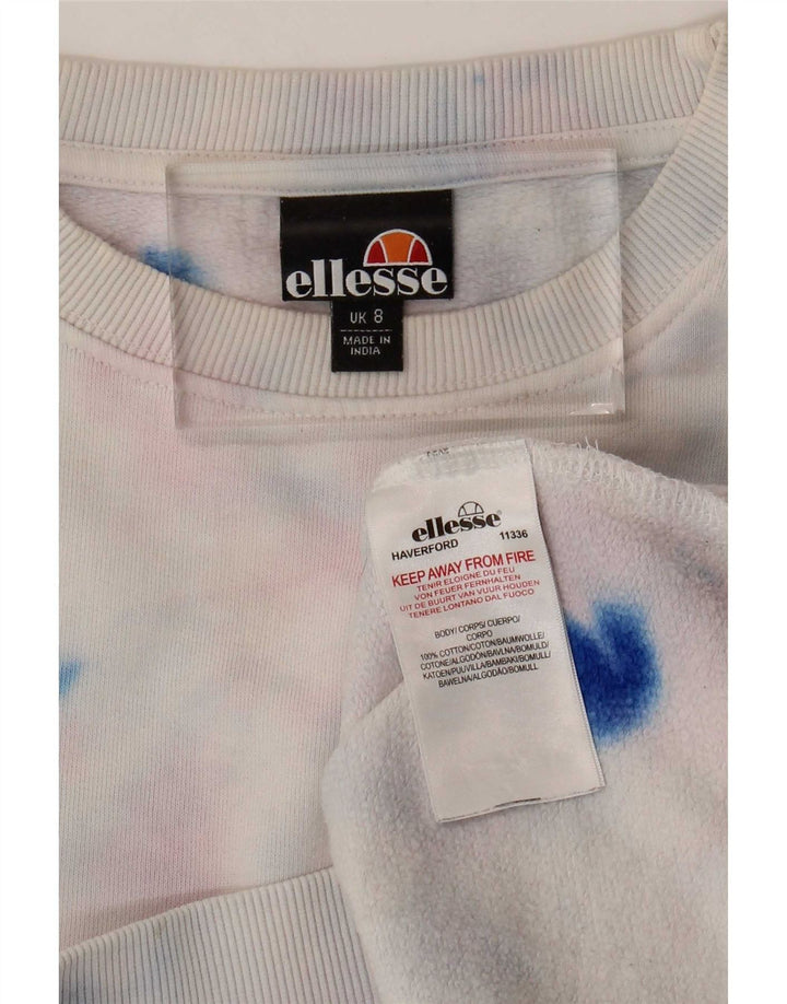Ellesse Sudadera extragrande para mujer UK 8 Small Multicolor Tie Dye