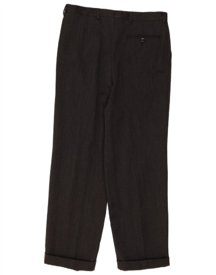 Cacharel Pantalón de traje con pinzas para hombre IT 50 Large W34 L31 Gris