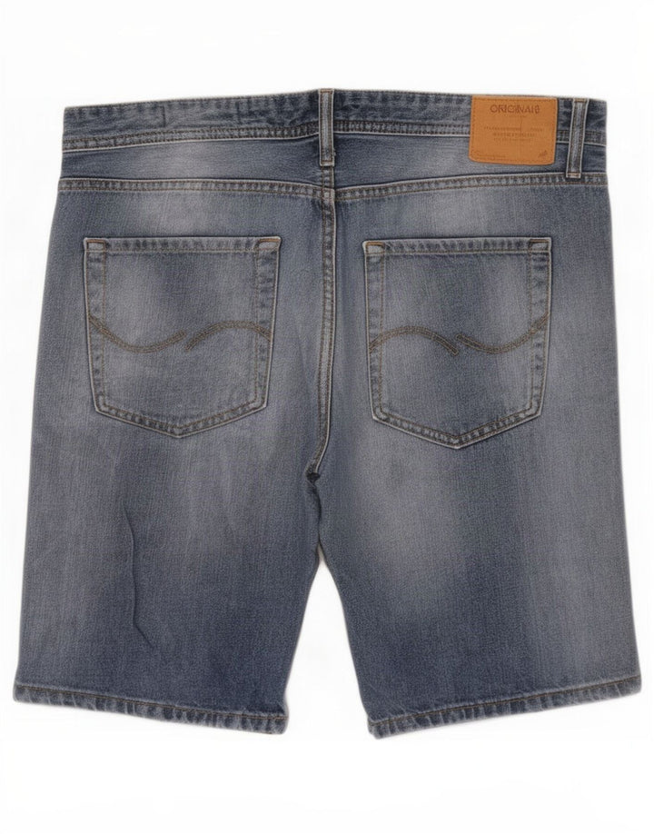 Jack & Jones Mens Shorts De Mezclilla Grande W36 Algodón Azul
