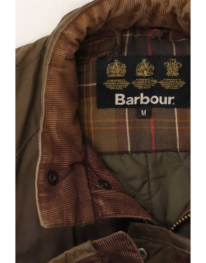 Barbour Chaqueta de algodón encerado para hombre Reino Unido 38 Caqui mediano